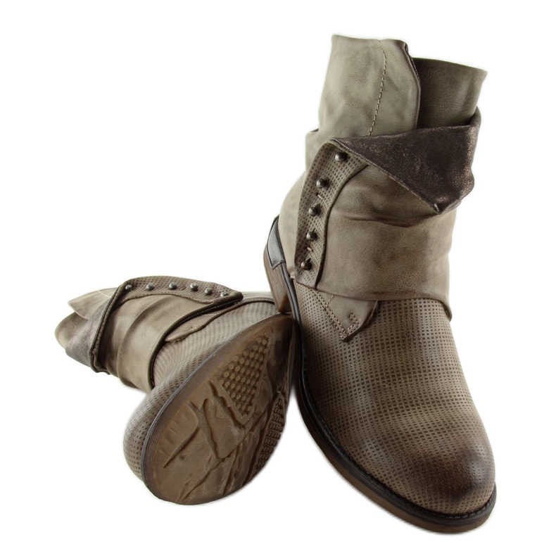 Dámské khaki boty JA3153 khaki 1