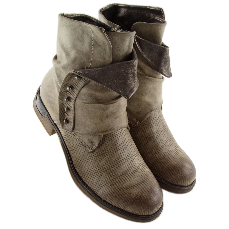 Dámské khaki boty JA3153 khaki 2