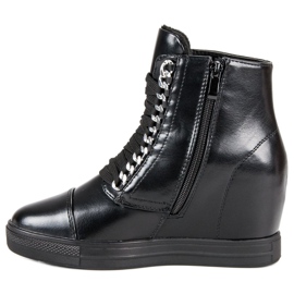 Seastar Sportovní klínové podpatky černá 1 Seastar Sportovní klínové podpatky černá 1