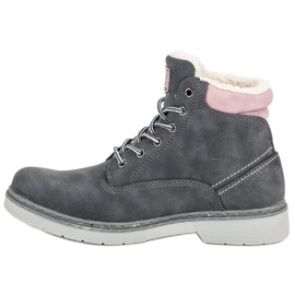 McKey Lovci s kabátem z ovčí kůže šedá 1