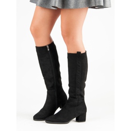 Filippo Klasické semišové kozačky černá 1