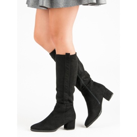 Filippo Klasické semišové kozačky černá 2