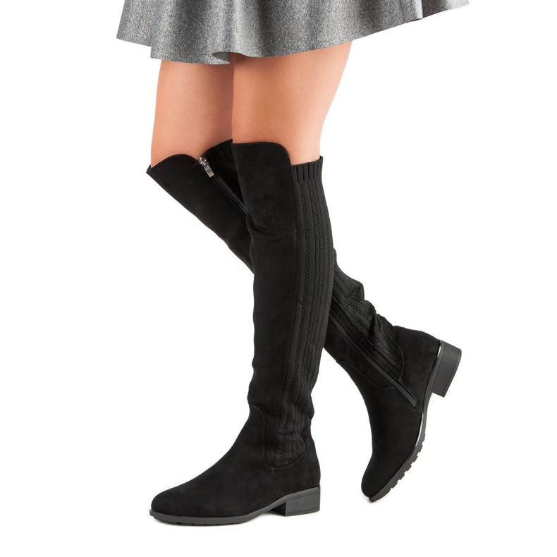 Filippo Boty na podpatku černý 2