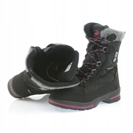 American Club Černé softshellové sněhové boty s americkou membránou SN19 / 20 černá růžový šedá 4