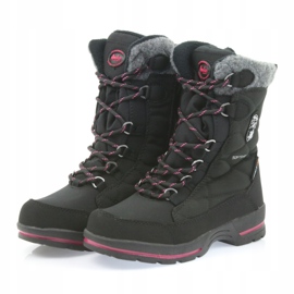 American Club Černé softshellové sněhové boty s americkou membránou SN19 / 20 černá růžový šedá 3