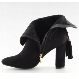 Černá FA183 Černé vysoké podpatky černý 2