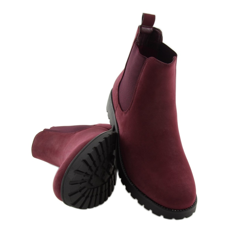 Kaštanové dámské boty SP16 WINE-RED červený 1