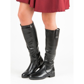 Filippo Klasické ploché kozačky černá 1