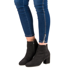 Nio Nio Klasické semišové kozačky černý 1