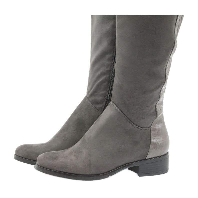 Šedé kozačky Filippo 379 šedá 5