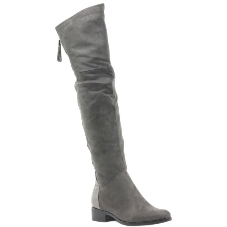 Šedé kozačky Filippo 379 šedá 1