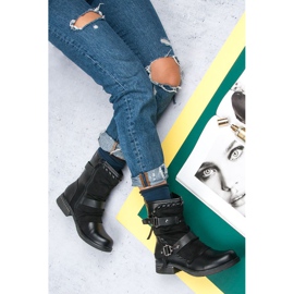 Queentina Rock Flat Boots černá 1