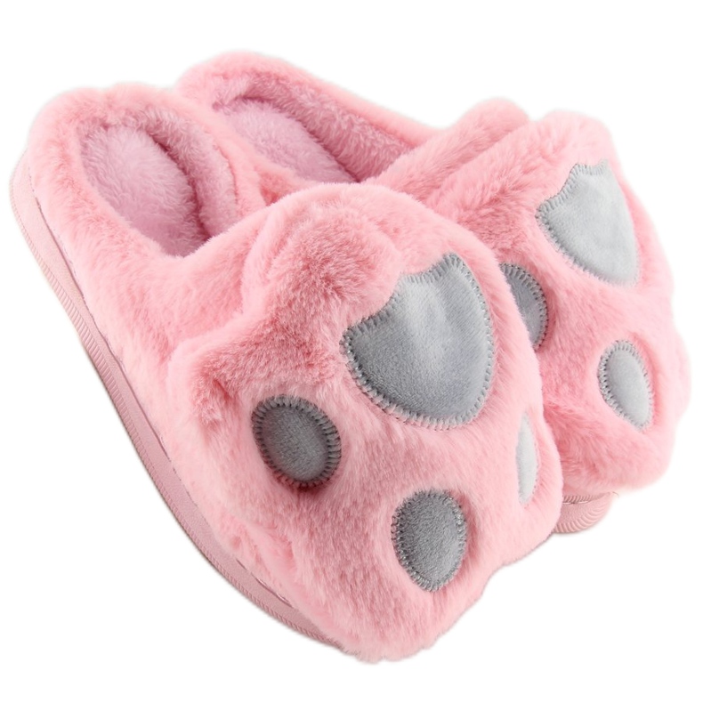 Dámské pantofle růžové a šedé DD93 W.PINK růžový 1