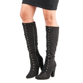 Cm Paris Šněrovací boty černý 1