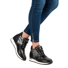 J. Star Sportovní klínové tenisky černá 1