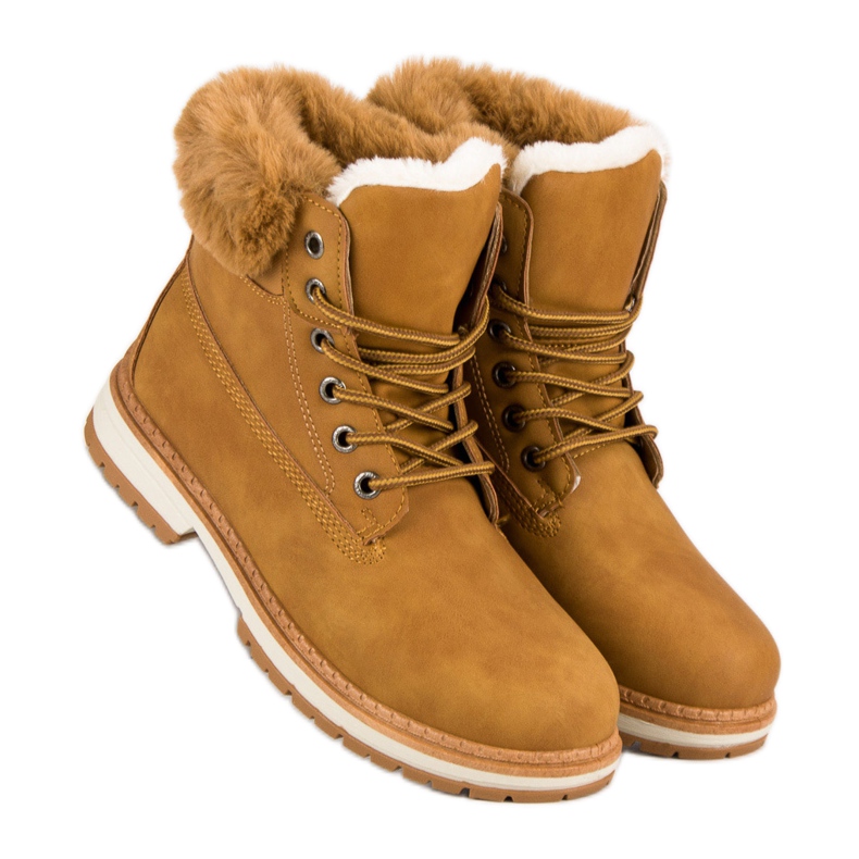 Fgm Paris Velbloudí lovci s kožešinou hnědý 1