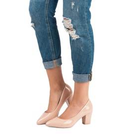 Klasické lakované lodičky hnědý 1