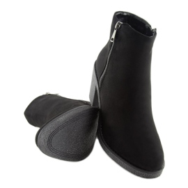 Černé kozačky na širokém podpatku 2013 Black černá 1 Černé kozačky na širokém podpatku 2013 Black černá 1