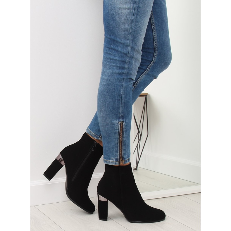 Černé kozačky na vysokém podpatku 266-10 Black černá 2 Černé kozačky na vysokém podpatku 266-10 Black černá 2