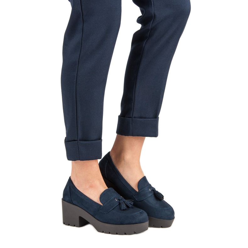 Ch. Creation Stylové mokasínové boty modrý 2