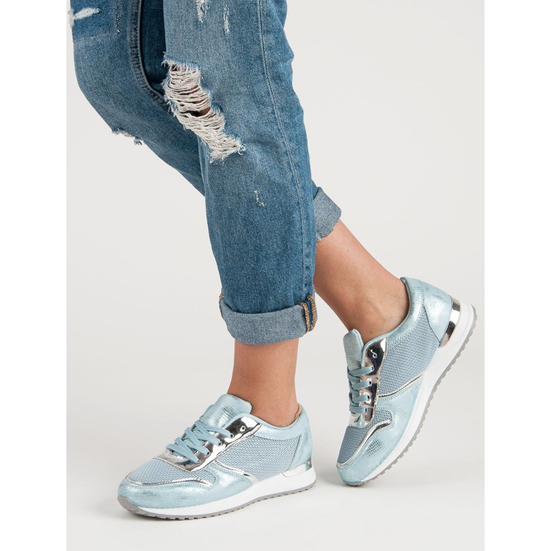 Módní sportovní obuv modrý 2