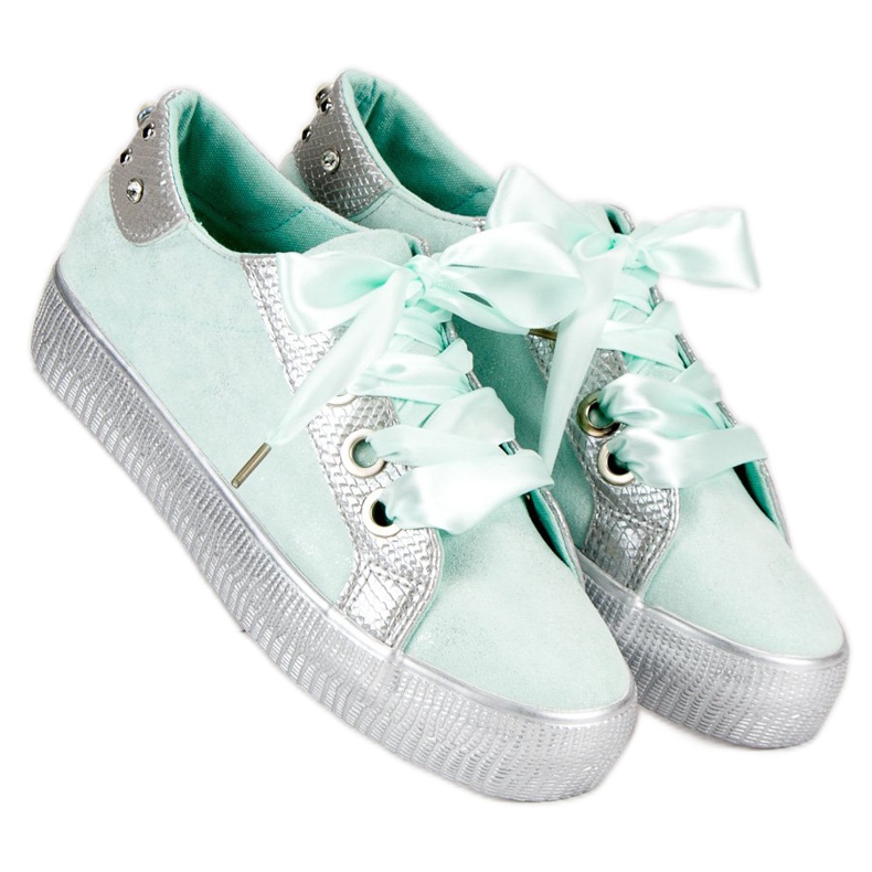 Bestelle Svázaná sportovní obuv zelená 1