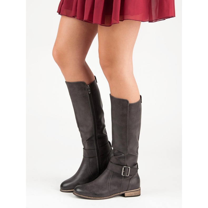 Klasické jezdecké boty šedá 2