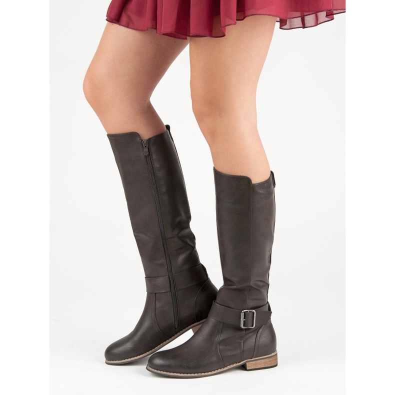 Klasické jezdecké boty šedá 1