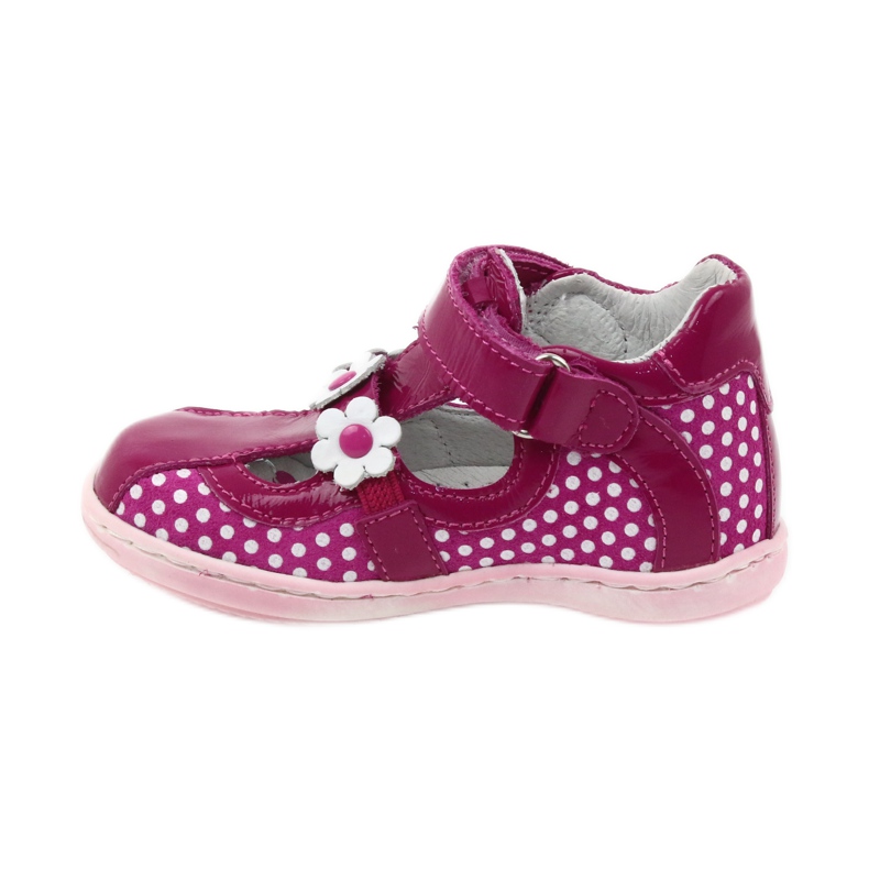 Puntíkované baleríny s květinami Ren But 267 růžový bílý 2 Puntíkované baleríny s květinami Ren But 267 růžový bílý 2