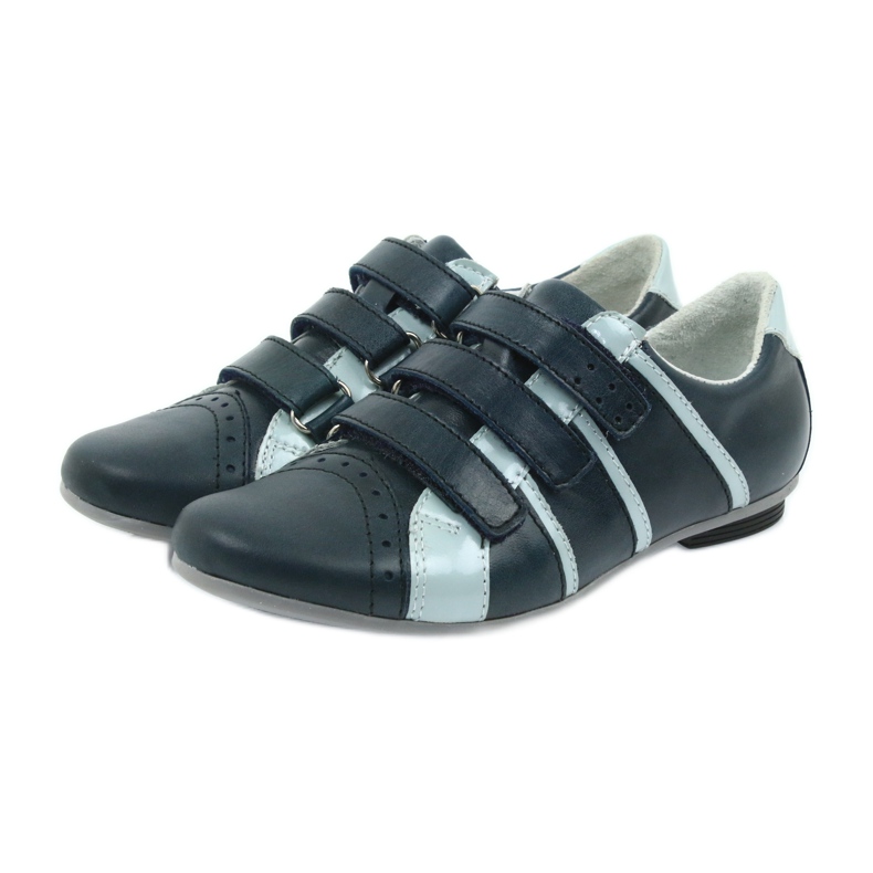 Kožená kožená bota Mido pro suchý zip na námořnictvo modrá modrý 3 Kožená kožená bota Mido pro suchý zip na námořnictvo modrá modrý 3