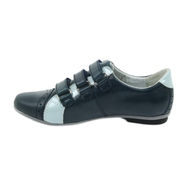 Dětské boty, kožené sportovní boty Mido modrý 2