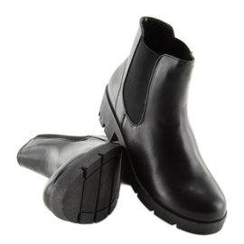 Černé černé boty pro ženy Jodhpur boty 9996-3 černé černá 1