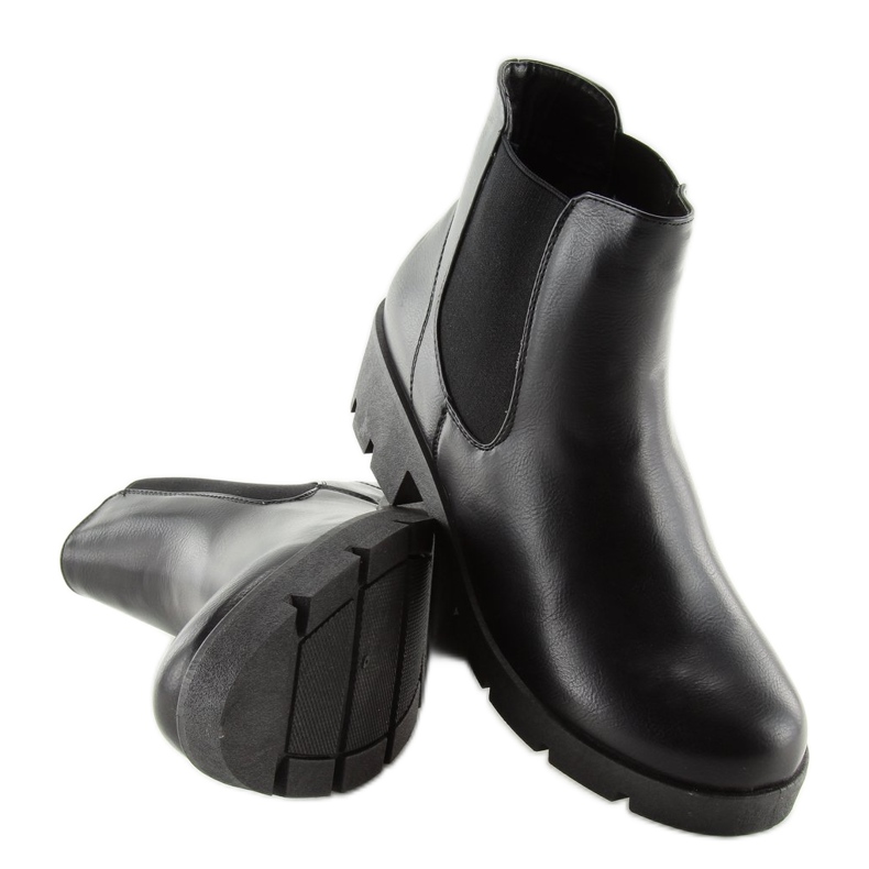 Černé černé boty pro ženy Jodhpur boty 9996-3 černé černý 1