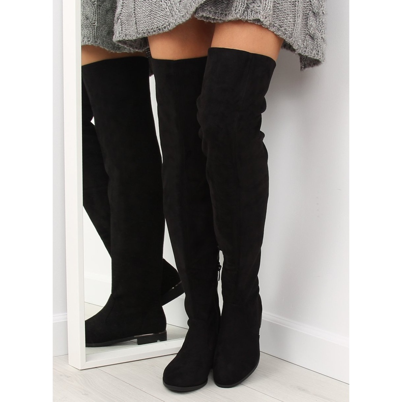Černé dámské stehenní boty 7570-PG černé černá 1