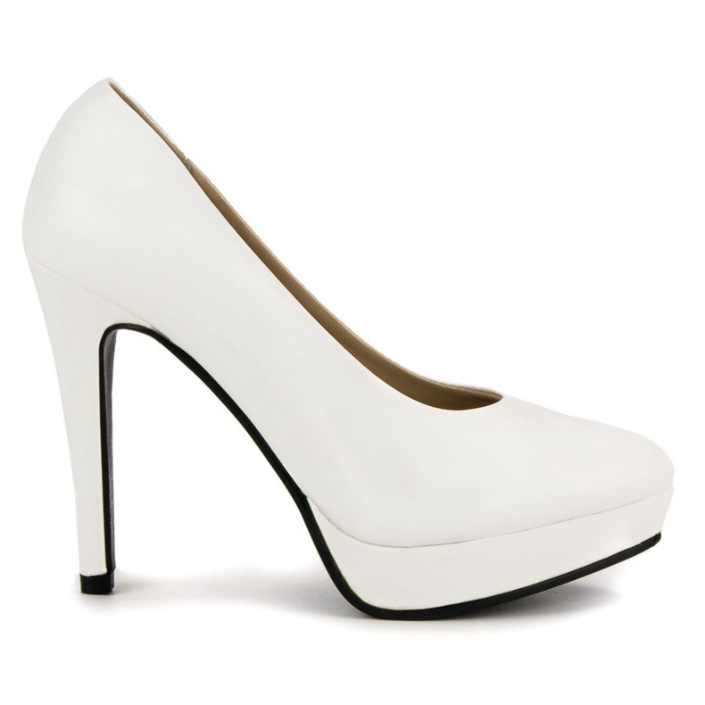 J. Star Sexy vysoké podpatky na platformě bílý 2