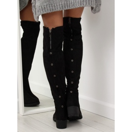 Kozačky nad kolena černé 0-207 černé černá 2