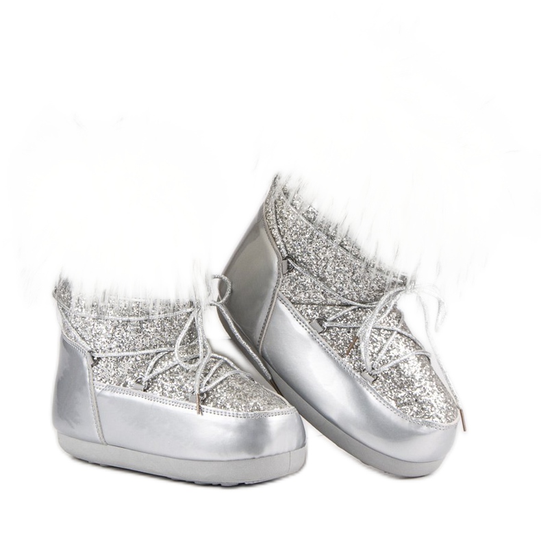 Módní sněhové boty šedá 2