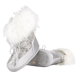 Módní sněhové boty šedá 1