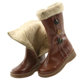 Zawadka Dívčí boty s kožešinou Zawatka hnědé hnědý 4 Zawadka Dívčí boty s kožešinou Zawatka hnědé hnědý 4