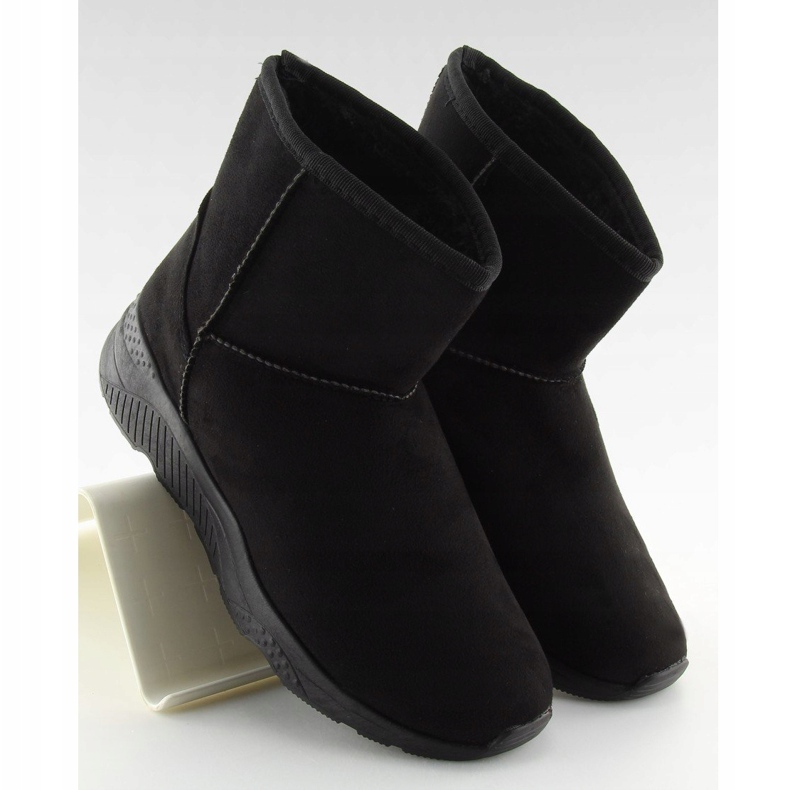 Černé dámské sněhové boty D009 Black černý 1