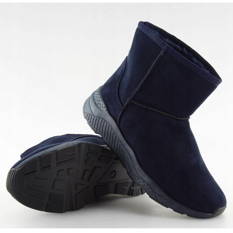 Tmavě modré sněhové boty pro ženy D009 Blue námořnická modř 2