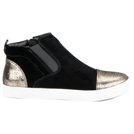 J. Star Elegantní dámské tenisky černá žlutá 1