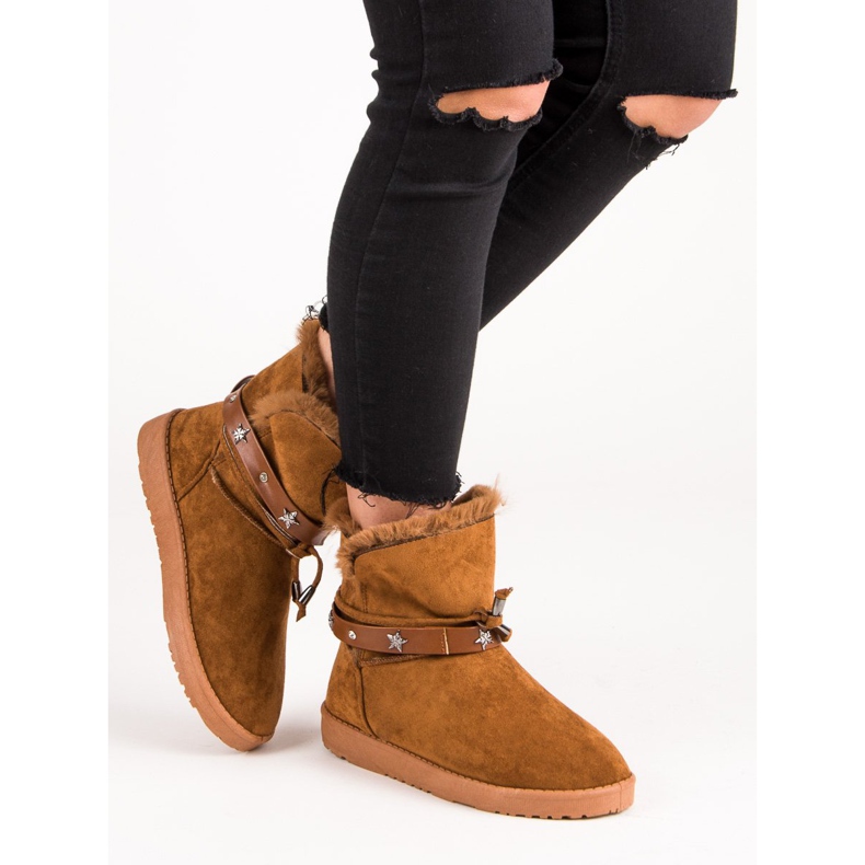 Zdobené Mukluki hnědý 2