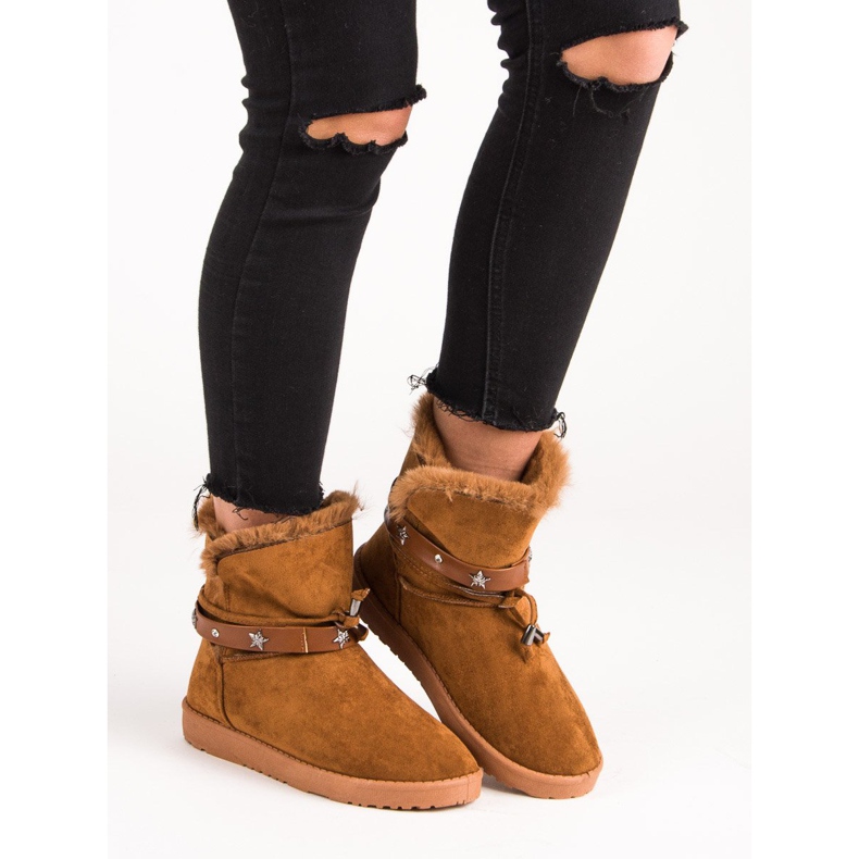 Zdobené Mukluki hnědý 1