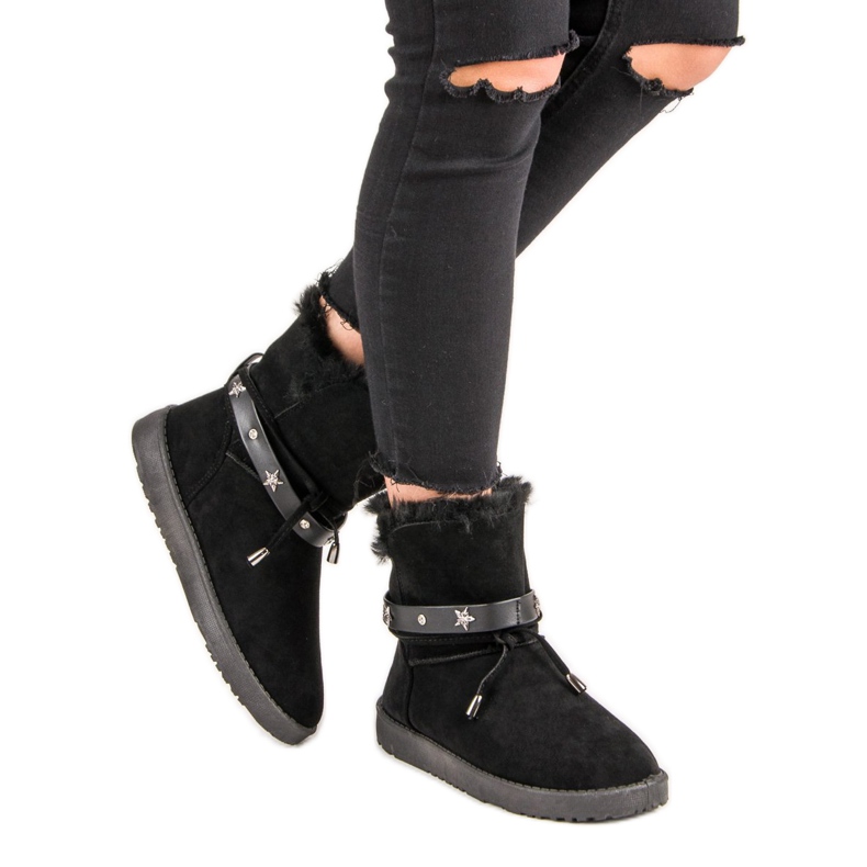 Zdobené Mukluki černý 1