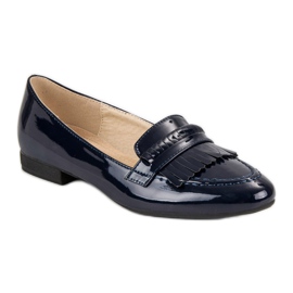 Lakované mokasíny modrý 1