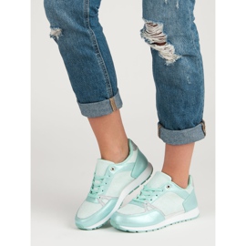 Šněrovací sportovní obuv bílý šedá zelená 2