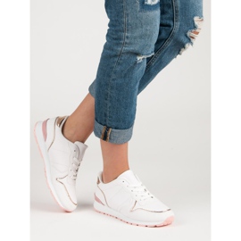 Bílé sportovní boty bílý žlutá růžový 1