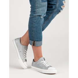 Třpytivé tenisky šedá 1