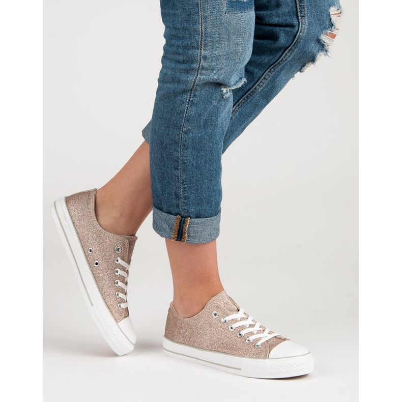 Třpytivé tenisky žlutá 1